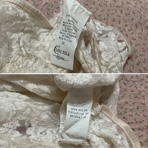 Cinema Etoile Coquette Princesscore Sheer Lace White Stretchy Camisole Size 2X - Picture 11 of 12